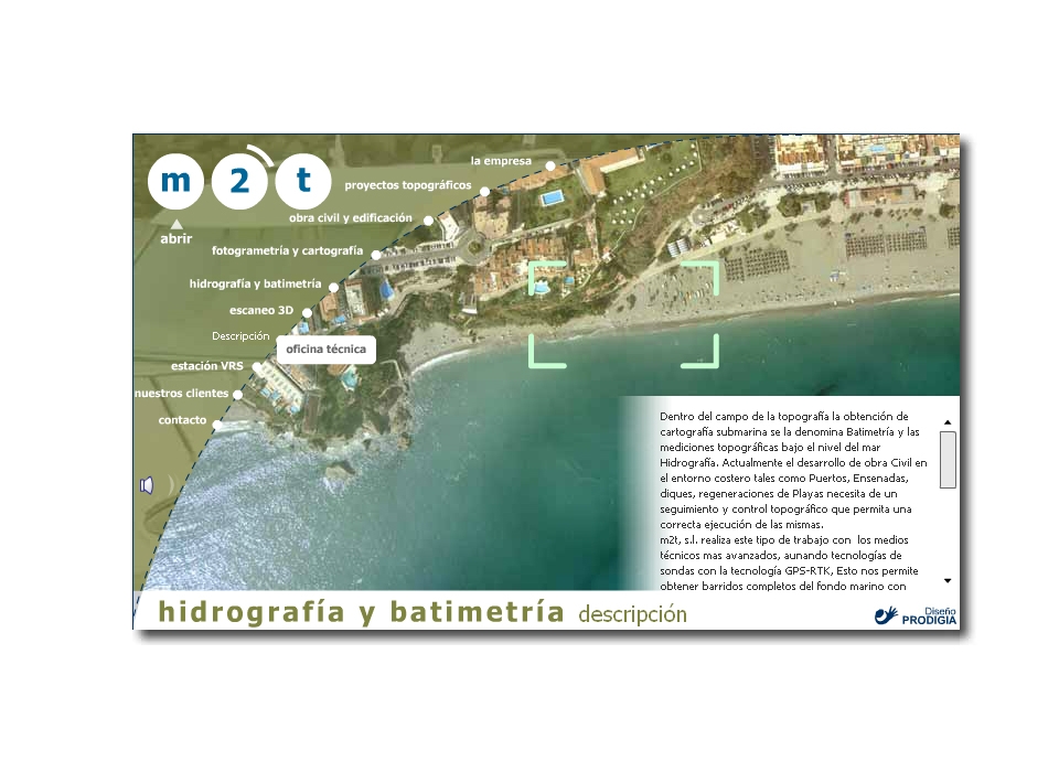 Sección "Hidrografía y barimétrica" - Sitio web M2TSL