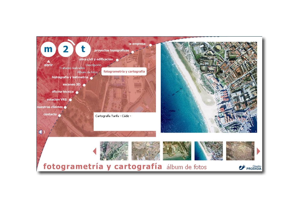 Sección "Fotogrametria y cartografía" - Sitio web M2TSL