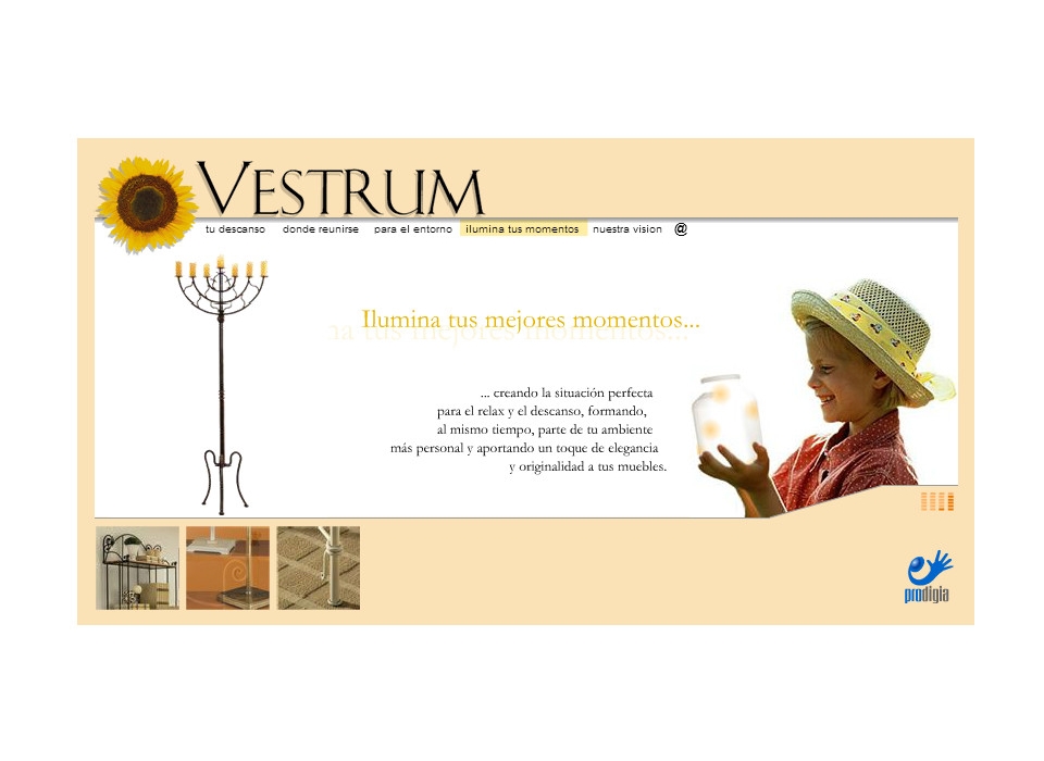 Web Vestrum Artesanía - Ilumina tus momentos