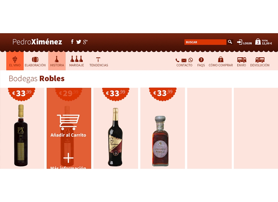 home pedro ximenez vinos bodegas botellas