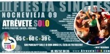 Flyer fiesta singles Nochevieja Atrévete Solo viajes singles