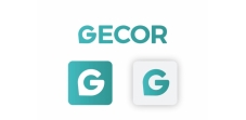 Gecor logotipo en diferentes versiones